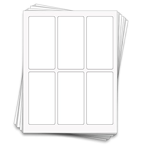 60 Labels for 4 oz Bottles, 5 x 2.5 inches, Waterproof White Vinyl (5 x 2.5 inches, 60 Labels)