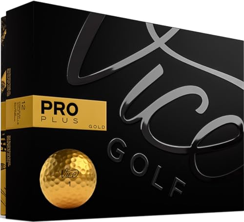 Vice Golf Limited Edition Pro Plus Golf Balls (Gold)