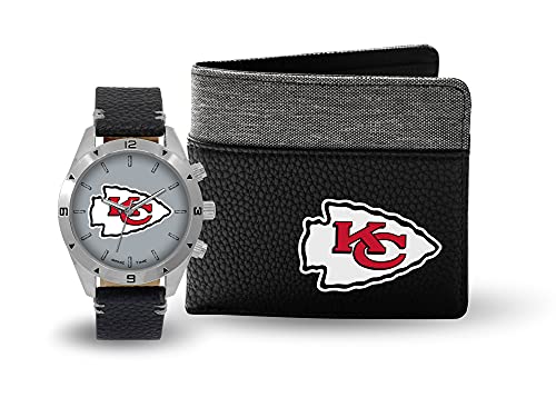 Game Time Kansas City Chiefs Men's Watch and Wallet Combo Gift Set - NFL Collection