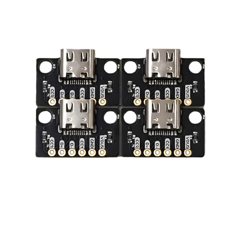 Treedix 4pcs USB Type-C Breakout Board Serial Basic Breakout Female Connector Immersion Gold PCB Converter Board