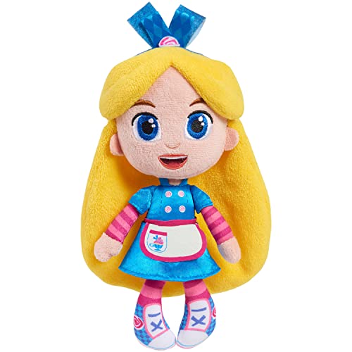 Just Play Disney Junior Alice’s Wonderland Bakery 8 Inch Alice Small Plush Doll, Officially Licensed Kids Toys for Ages 3 Up