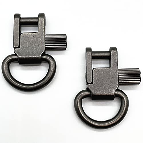 AOOK Sling Swivels Mounts for Rifle and Shotgun, Heavy Duty Sling Attachments Clips (‎Silver Gray)