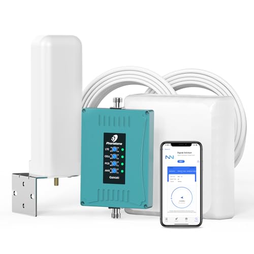 Cell Phone Booster for Home | Boosts 5G 4G LTE Signal on Band 2, 4, 5,12, 13 and 17 for All U.S. Carriers | Up to 4,500 Sq Ft | Easy to Setup | FCC Approved