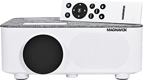 Magnavox MP603 Home Theater Projector with Bluetooth Wireless Technology and Suitcase Speaker | 1080p and 160' Display Supported | Compatible with HDMI, VGA, AV and USB Inputs |