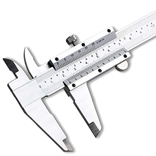 Spurtar Vernier Caliper, 6' Stainless Steel Non Digital Calipers, 0-6Inch/0-150mm Manual Micrometer Caliper, 0.02mm/0.001' High Precision Caliper, Durable Slide Caliper Measuring Tool