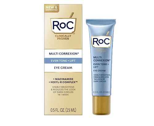 RoC Multi Correxion 5 in 1 Anti-Aging Eye Cream for Puffiness, Under Eye Bags & Dark Circles, Skin Care Treatment with Shea Butter, 0.5 Ounces (Packaging May Vary)