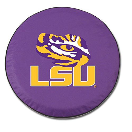 NCAA Louisiana State Fightin Tigers Tire Cover (Black,Size E10)