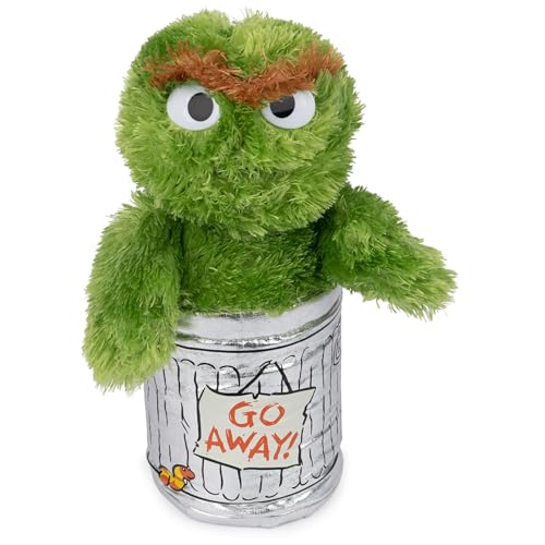 GUND Sesame Street Official Oscar The Grouch Muppet Plush, Premium Plush Toy for Ages 1 & Up, Green/Silver, 10”