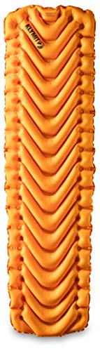 Klymit Static V SL Inflatable Sleeping Pad for Camping, Ultralight Hiking and Backpacking Air Bed, 2.5 Inch Thick, Orange
