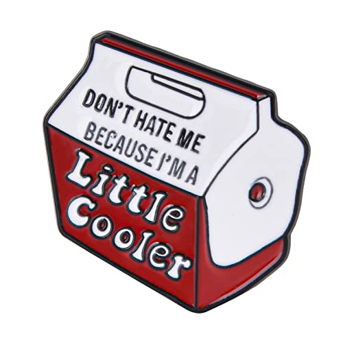 YiYLunneo Red Cute Enamel Pins Cartoon Little Cooler Design Novel Brooch Pins for Backpacks Badges Hats Bags Lapel Pins Accessory for Men Women Girls Kids