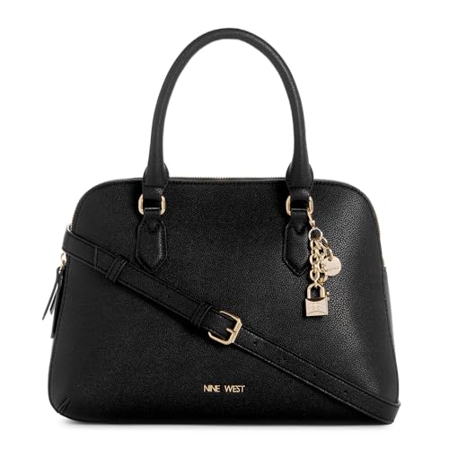 Nine West CIBRINA Dome Satchel, Black