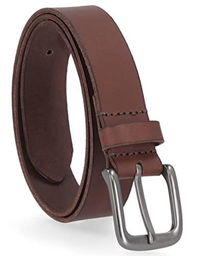 Timberland Boys' Big Leather Belt for Kids, Brown/Classic, Small
