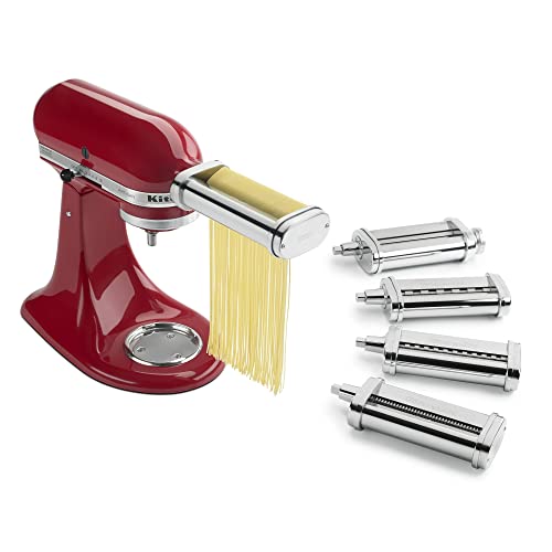 KitchenAid KSMPDX Pasta Deluxe Set Stand Mixer Attachment, 5 Piece, Stainless Steel