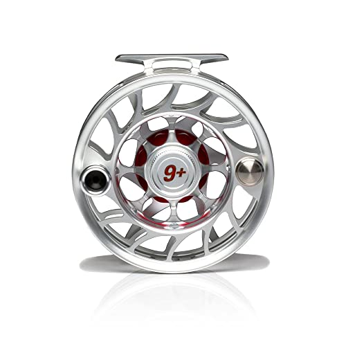 Hatch Outdoors Iconic Plus Large Arbor Fly Reel (Clear/Red, 9)