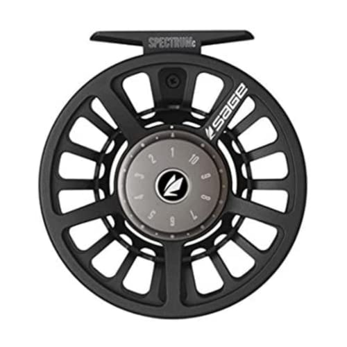 Sage Spectrum C Fly Fishing Reel, Multipurpose Fly Reel for Freshwater and Saltwater, SCS Drag System, Black, 5/6
