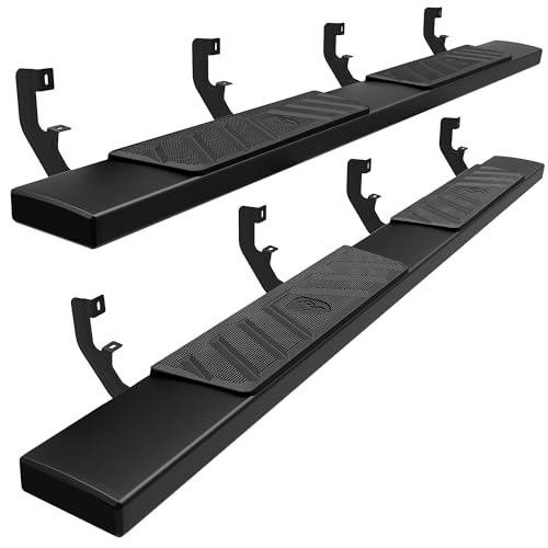 Tyger Auto 6' Riser Running Boards Compatible with 2019-2024 Chevy Silverado GMC Sierra 1500; 2020-2024 2500 3500HD | Crew Cab | TG-RS6C60248 | Side Step Rails Nerf Bars