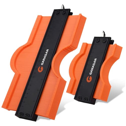 Contour Gauge with Lock|10+5 Inch Construction Rulers Measure Tool for Corners and Contoured, Handyman DIY Woodworking Tools, Construction Carpenter Tools, Christmas Day Gifts for Men Husband Dad.