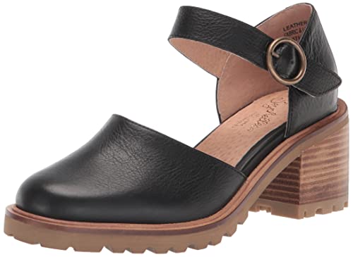 Seychelles Women's Lock and Key Heeled Sandal, Black, 8.5