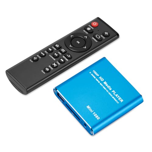 AGPtEK Mini 1080P Full HD Digital Media Player - MKV/ RM-SD/ USB HDD-HDMI