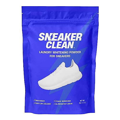 Sneaker Clean Shoe Cleaner Kit 1lb – Sneaker Cleaning Laundry Powder Stain Remover – Washing Machine Sneaker Deodorizer Powder (1lb)