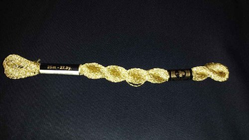 Dmc Metallic Pearl Cotton Skein Size 5 27.3yd-Gold