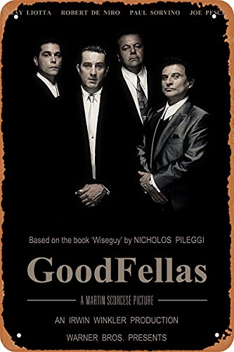 LIQIXI Retro Metal Sign Vintage TIN Sign Movie Goodfellas Poster for Plaque Cafe Bar Home Wall Decor Art Sign Gift 12 X 8 inch