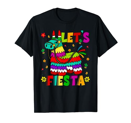 Lets Fiesta Cinco De Mayo Mexican Party Mexico Donkey Pinata T-Shirt
