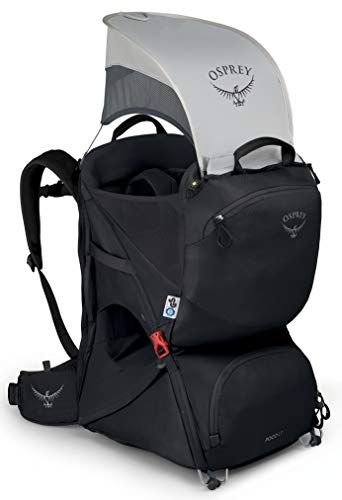 Osprey Poco LT Lightweight Child Carrier and Backpack for Travel, Starry Black