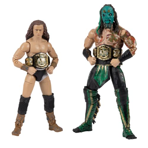 All Elite Wrestling AEW UNRIVALED 2 Pack Jurassic Express - 6-Inch Luchasaurus and Jungle Boy Figures with Accessories - Amazon Exclusive