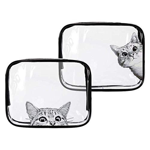 Toiletry Bags Makeup Bags & Cases Waterproof Plastic Bag Clear PVC Travel Bag Brushes Organizer for Men and Women Travel Business Bathroom (transparent)