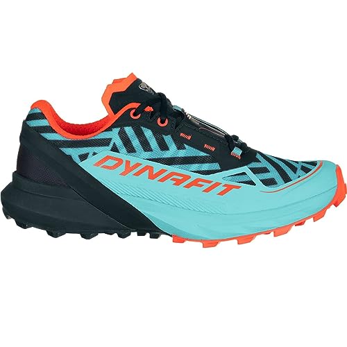 Dynafit Ultra 50 Graphic Trail Running Shoes - Women's, Blueberry/Fluo Coral, 08-0000064083-3019-6