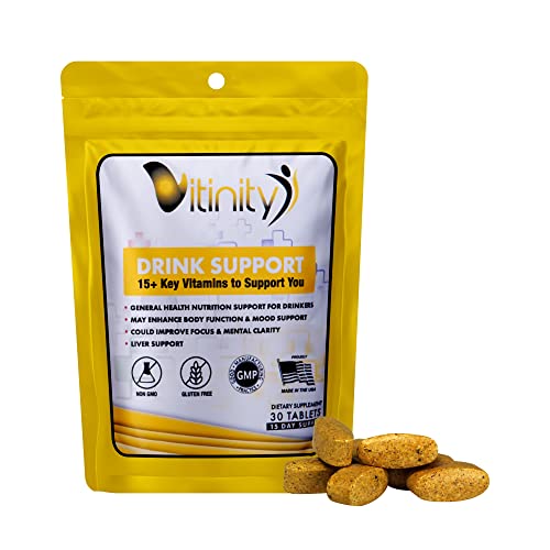 Anti Alcohol Drink Support Supplement - Craving Support, Liver Health, Kudzu, Milk Thistle, Holy Basil, DHM for All Natural Cleanse, Gradual Reduction, and Nutrient Replenisher Tablets (15 Days)