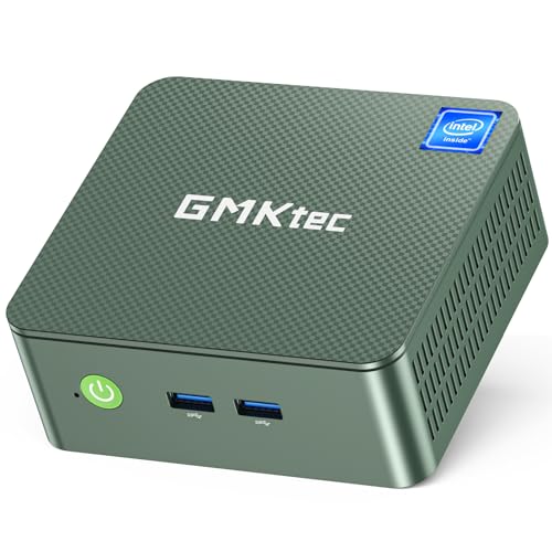 GMKtec Mini PC N100, G3 Intel Alder Lake N100 Windows 11 Pro (3.4GHz), 8GB DDR4 RAM 256GB PCIe M.2 SSD, Desktop Computer 4K Dual HDMI Display/4x USB3.2/WiFi 6/BT5.2/RJ45 Ethernet for Office, Business