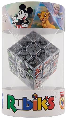 Rubik’s Cube, Disney 100th Anniversary Metallic Platinum 3x3 Cube | Fidget Toys Adults| Mickey Mouse Toys | Disney Toys, Stocking Stuffers, for Adults & Kids Ages 8+