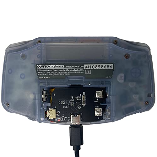 Game Boy Advance Rechargeable Battery Mod, 1800mAh Lithium LiPo, USB-C Charging, For Original Gameboy Advance (Battery Module Only)