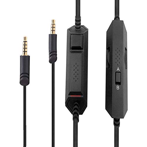 Replacement Astro A40 Cable Inline Mute Volume Control with Mic Compatible for Astro A10/A40/A30/A50 Gaming Headsets to Xbox One Play Station 4 PS4 PC Mobile MixAmp (1M/A&B Modes)
