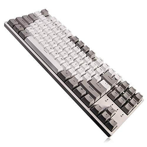 DURGOD Taurus K320 TKL Mechanical Gaming Keyboard - 87 Keys - Double Shot PBT - NKRO - USB Type C (Cherry Brown, White)