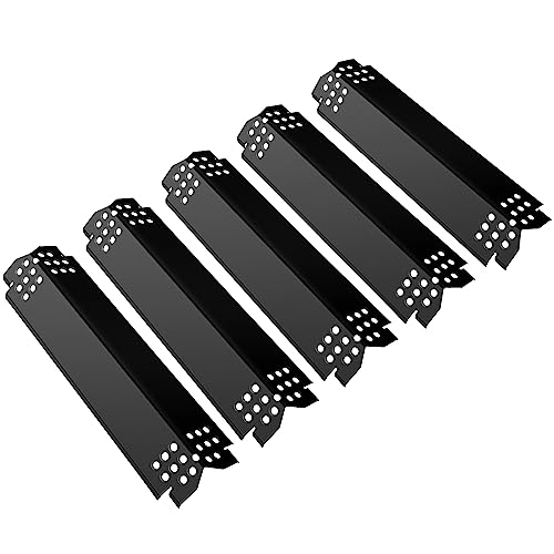 Unicook Grill Heat Plates for Nexgrill 720-0888, 720-0888N, 720-0830H, Members Mark, Backyard, Porcelain Grill Burner Covers Replacement Parts, 14.6 Inch Heat Shields Tents, Flame Tamers, 5 Pack