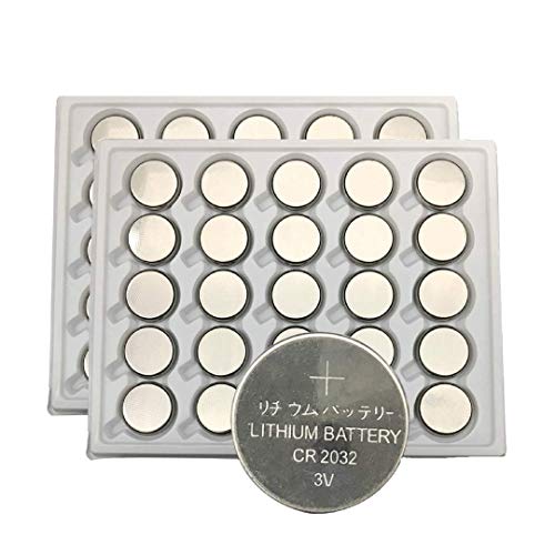 MJKAA CR2032 3V 2032 Lithium Button Cell Battery (50 Count)