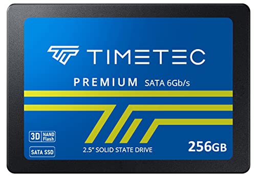 Timetec 256GB SSD 3D NAND SATA III 6Gb/s 2.5 Inch 7mm (0.28') Read Speed Up to 550 MB/s SLC Cache Performance Boost Internal Solid State Drive for PC Computer Desktop and Laptop (256GB)