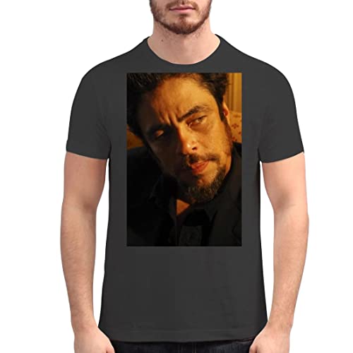 Harding Industries Benicio del Toro - Men's Soft Graphic T-Shirt PDI #PIDP1023841, Black, XX-Large