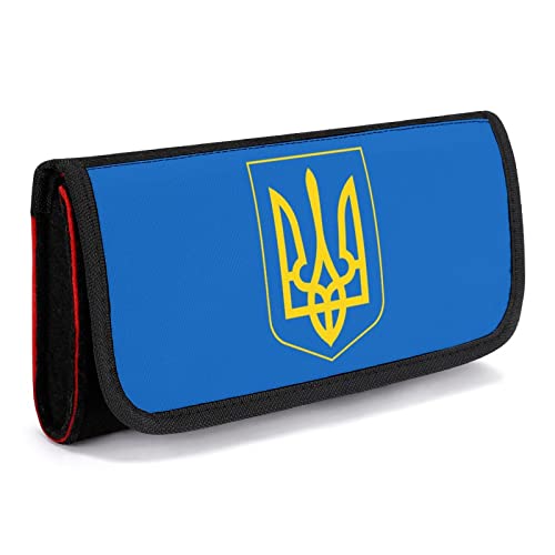 Coat of Arms of Ukraine Carrying Case for Switch Portable Travel Storage Bag Protective Pouch with 5 Game Card Slots