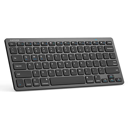 Arteck Ultra-Slim Bluetooth Keyboard Compatible with iPad 10.2-inch/iPad Air/iPad 9.7-inch/iPad Pro/iPad Mini, iPhone and other Bluetooth Enabled Devices Including iOS, Android, Windows, Black