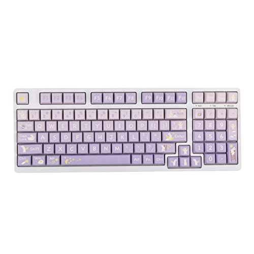 EPOMAKER Moonlit Bunny 138 Keycaps Set, Five-Side Dye Sublimation MDA Profile Gradient Keys for Mechanical Gaming Keyboard