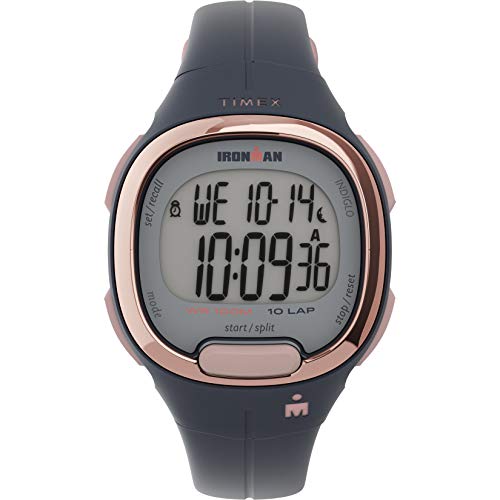 Timex Women's TW5M35100 Ironman Transit 33mm Blue/Rose Gold-Tone Resin Strap Watch