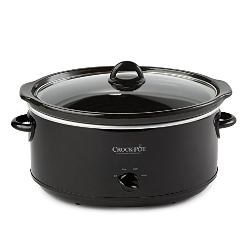 Crock-Pot Large 8 Quart Oval Manual Slow Cooker and Food Warmer, Black (SCV800-B)