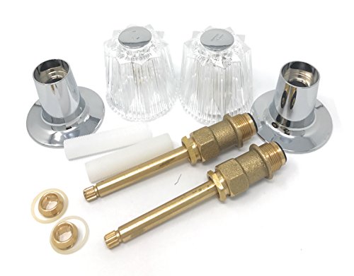 Bathtub and Shower Trim kit Compatible with Price Pfister [2424] Remodel/Rebuild Trim Kit Includes Seats and stem Washer for HOT and Cold Knob Handle