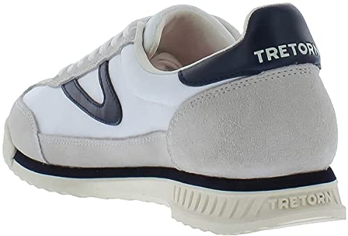 TRETORN Women's Rawlins Sneakers | Women's Lace-Up Casual Fashion Sneakers | Cute Tennis Shoes with Classic Vintage Style for Everyday Walking Comfort White/Navy 8.5