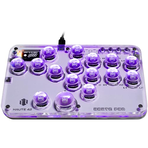JZW-Shop Arcade Stick G16, All-Button Arcade Controller for Switch/PC/PS4/PS3 /Steam Deck, Arcade Fight Stick Game Keyboard with Turbo & Custom RGB, Supports Hot-Swap & SOCD