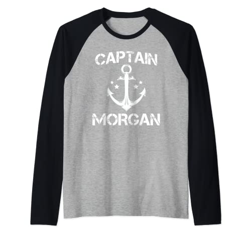 CAPTAIN MORGAN Funny Birthday Personalized Surname Clan Gift Raglan Baseball Tee